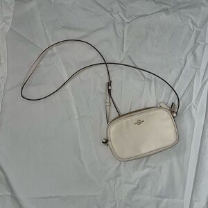 Coach Cream Crossbody Bag with Minimalist Design